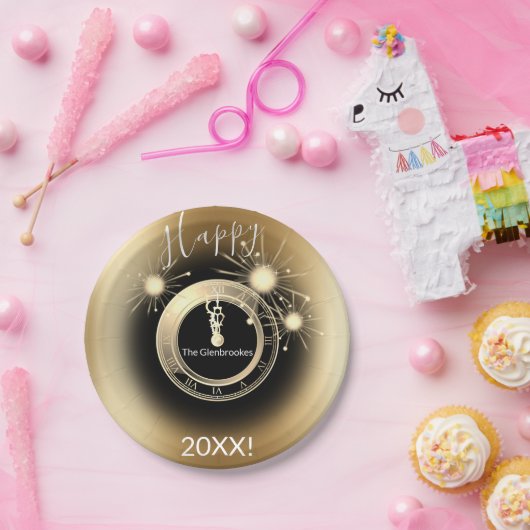 Personalisierte Silvester-Teller Pappteller (Party)