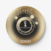 Personalisierte Silvester-Teller Pappteller (Vorderseite)