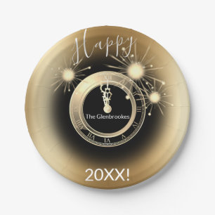 Personalisierte Silvester-Teller Pappteller