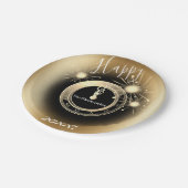 Personalisierte Silvester-Teller Pappteller (Schrägansicht)