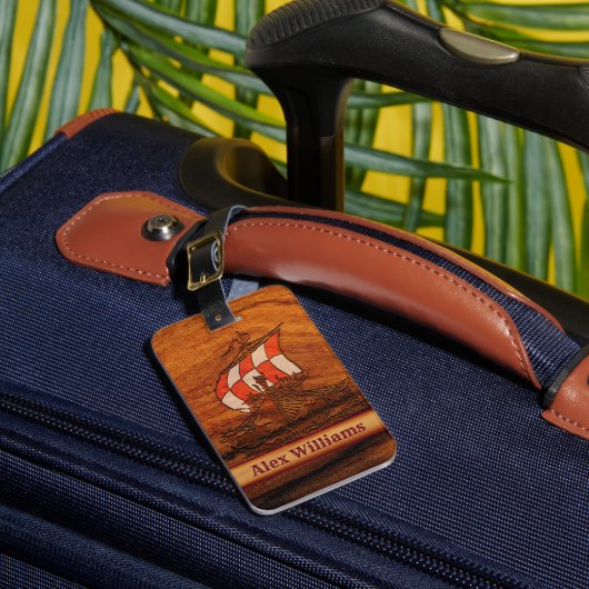 Personalisierte Simulation von Holzkörnern Gepäckanhänger (Vorderseite Insitu 1)