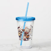 Personalisierte Singkatzen Acryltrinkbecher (Rückseite)