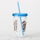 Personalisierte Singkatzen Acryltrinkbecher (Links)