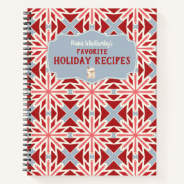 Personalisierte skandinavische Urlaubsrezepte Notizblock