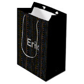 Personalisierte skandinavische Volkskunst Mittlere Geschenktüte (Vorderseite Schrägansicht)