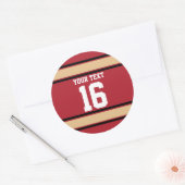 Personalisierte Skarabäe und Goldene Streifen Runder Aufkleber (Umschlag)