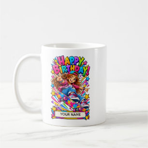 Personalisierte Skateboard-Geburtstagskarte für Mä Kaffeetasse