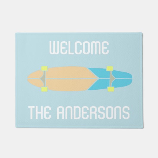 Personalisierte Skateboard-Skateboarder Fußmatte (Vorderseite)