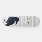 Personalisierte Skateboarddecke der Black Crow-Sil Skateboard (Horizontal)