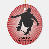 Personalisierte Skateboarden Keramik Ornament (Links)