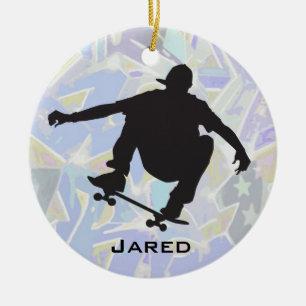 Personalisierte Skateboarden Keramik Ornament