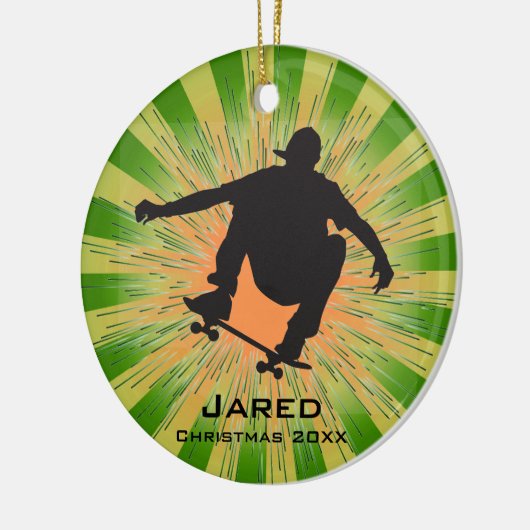 Personalisierte Skateboarden Keramikornament (Links)