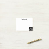 Personalisierte Skeleton-Spooky-Post-It-Notes Post-it Klebezettel (Auf Schreibtisch)