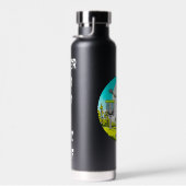 Personalisierte Skelettdiskette Golfer Retro Pop A Trinkflasche (Rechts)