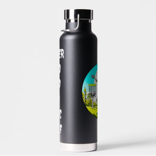 Personalisierte Skelettdiskette Golfer Retro Pop A Trinkflasche (Rechts)