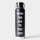 Personalisierte Skelettdiskette Golfer Retro Pop A Trinkflasche (Rückseite)