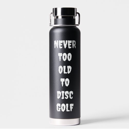 Personalisierte Skelettdiskette Golfer Retro Pop A Trinkflasche (Rückseite)