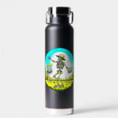 Personalisierte Skelettdiskette Golfer Retro Pop A Trinkflasche (Vorne)