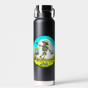 Personalisierte Skelettdiskette Golfer Retro Pop A Trinkflasche