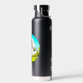 Personalisierte Skelettdiskette Golfer Retro Pop A Trinkflasche (Links)