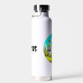 Personalisierte Skelettdiskette Golfer Retro Pop A Trinkflasche (Rechts)