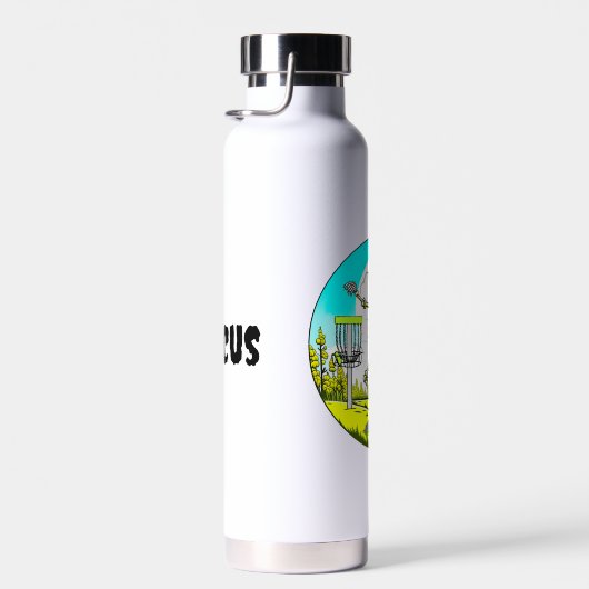 Personalisierte Skelettdiskette Golfer Retro Pop A Trinkflasche (Rechts)