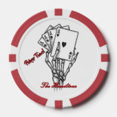 Personalisierte Skeletthand Pokerchips (Vorderseite)