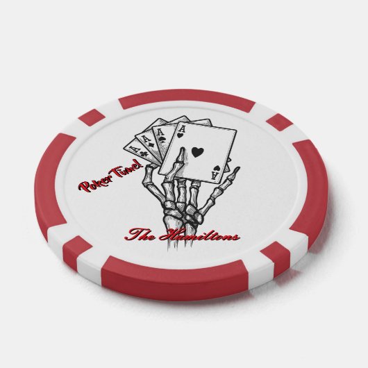 Personalisierte Skeletthand Pokerchips (Einzeln)