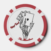 Personalisierte Skeletthand Pokerchips (Rückseite)