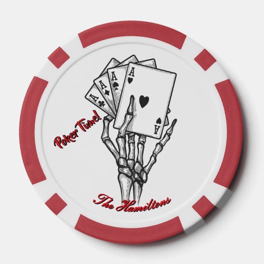 Personalisierte Skeletthand Pokerchips (Rückseite)