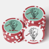 Personalisierte Skeletthand Pokerchips (Stapel)