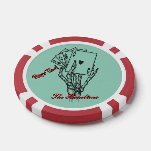 Personalisierte Skeletthand Pokerchips (Einzeln)