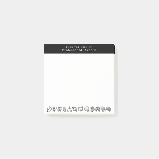 Personalisierte Skizze der modernen Anatomie Post-it Klebezettel (Vorderseite)