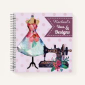 Personalisierte Skizze für Modedesign Notizblock (Vorderseite)