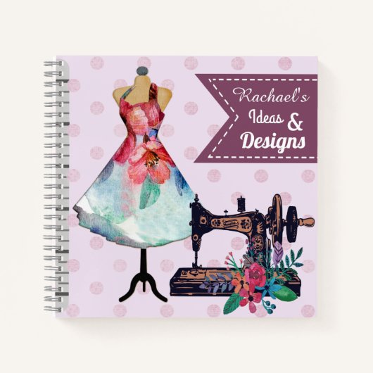 Personalisierte Skizze für Modedesign Notizblock (Vorderseite)