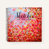 Personalisierte Skizzen Abstrakter Herbst belässt Notizblock (Vorderseite)