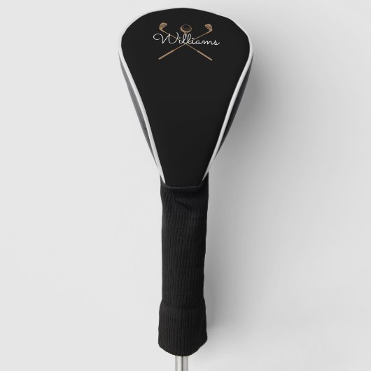 Personalisierte Skript-Golfschläger-Name Golf Headcover (Vorderseite)