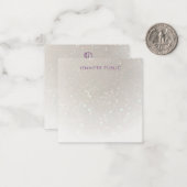 Personalisierte Skriptmonogramm-Vorlage Mitteilungskarte (Vorderseite/Rückseite Beispiel)