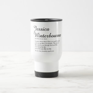 Personalisierte Skriptname-Definition Modern Spaß Reisebecher