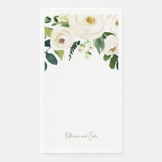 Personalisierte Skriptnamen Hochzeit II Serviette (Vorderseite)