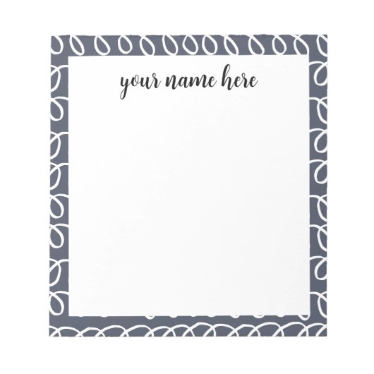 Personalisierte Skripts Notepad Notizblock (Vorderseite)