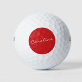 Personalisierte Skripttypografie Name Christmas Re Golfball (Vorderseite)