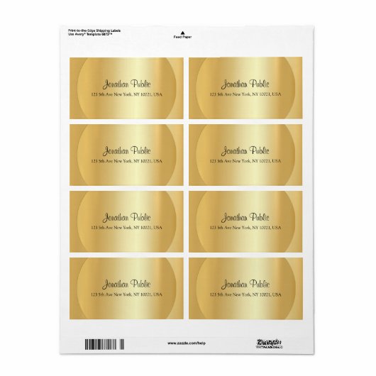 Personalisierte Skriptvorlage für den Goldenschau (Vorne)