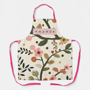 Personalisierte skurrile Retro-Herbstblume Schürze