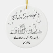 Personalisierte Skyline Palm Springs, Kalifornien Keramik Ornament (Vorne)