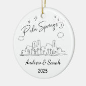 Personalisierte Skyline Palm Springs, Kalifornien Keramik Ornament (Links)