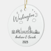 Personalisierte Skyline Washington Ornament (Links)