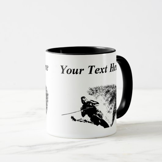 Personalisierte Slalom-Wasserskier-Tasse Tasse (VorderseiteRechts)