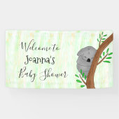 Personalisierte Sleepy Koala Bärendusche Banner (Horizontal)