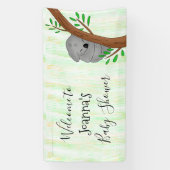 Personalisierte Sleepy Koala Bärendusche Banner (Vertikal)